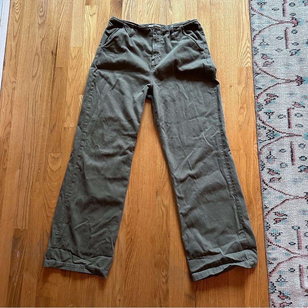 Reformation Green baggy pants